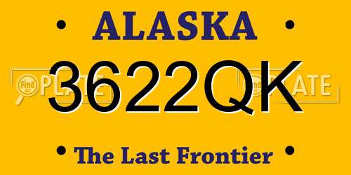 3622QK Alaska License Plate