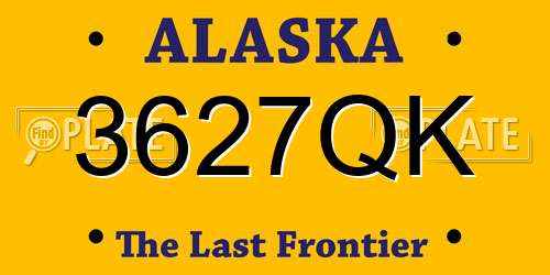 3627QK Alaska License Plate