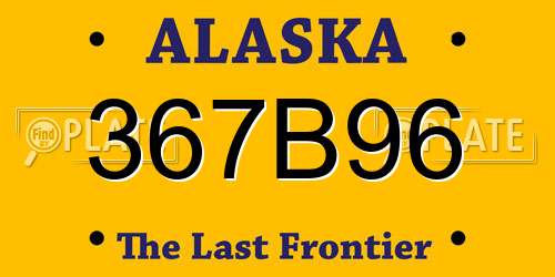 367B96 Alaska License Plate