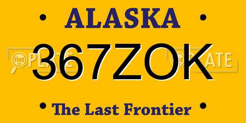 367ZOK Alaska License Plate