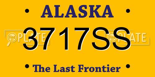 3717SS Alaska License Plate