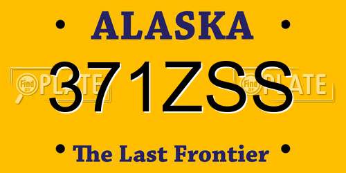 371ZSS Alaska License Plate