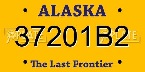 37201B2 Alaska License Plate