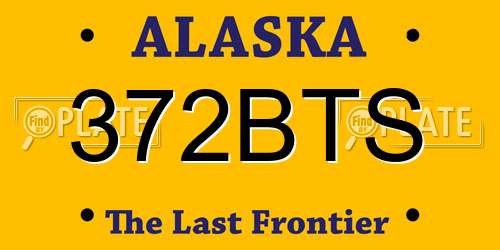 372BTS Alaska License Plate