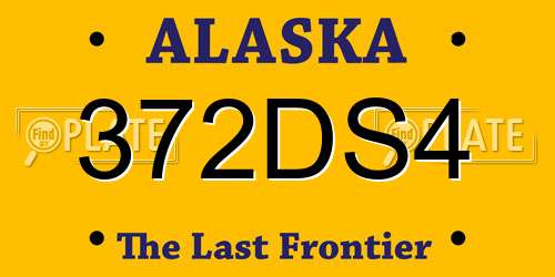 372DS4 Alaska License Plate