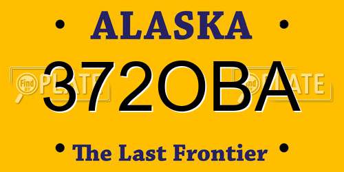 372OBA Alaska License Plate