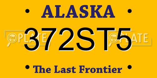 372ST5 Alaska License Plate