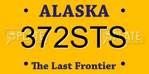 372STS Alaska License Plate