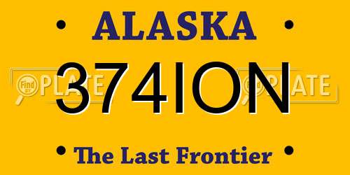 374ION Alaska License Plate