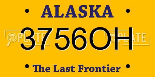 3756OH Alaska License Plate
