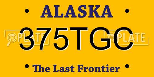 375TGC Alaska License Plate