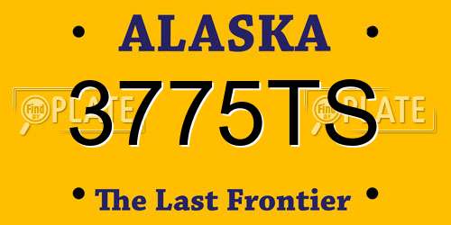 3775TS Alaska License Plate