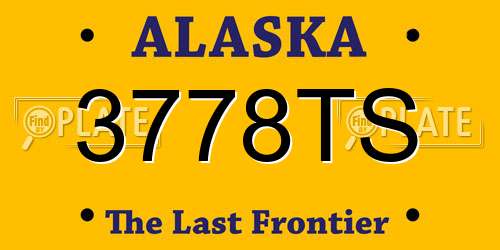3778TS Alaska License Plate