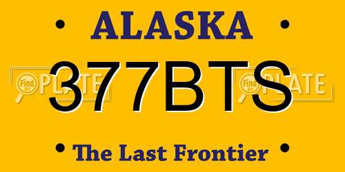 377BTS Alaska License Plate