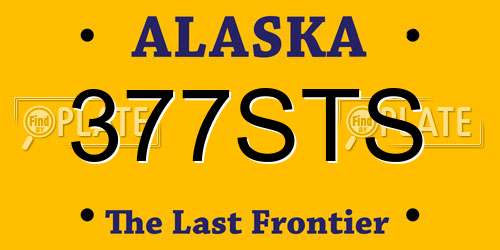 377STS Alaska License Plate