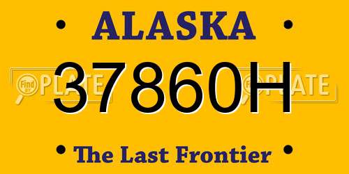 37860H Alaska License Plate