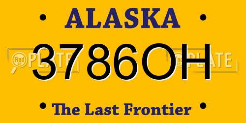 3786OH Alaska License Plate
