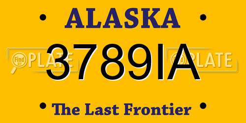 3789IA Alaska License Plate