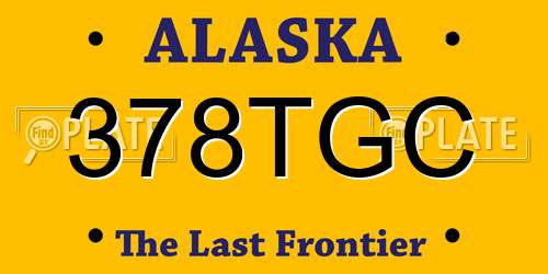 378TGC Alaska License Plate