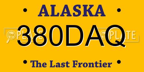 380DAQ Alaska License Plate