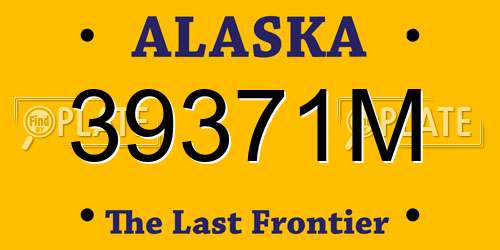 39371M Alaska License Plate