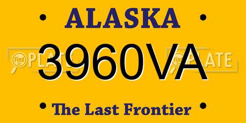 3960VA Alaska License Plate