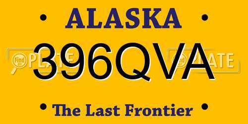 396QVA Alaska License Plate