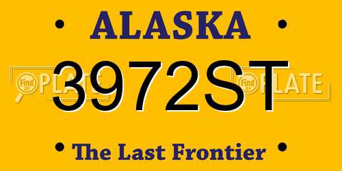 3972ST Alaska License Plate