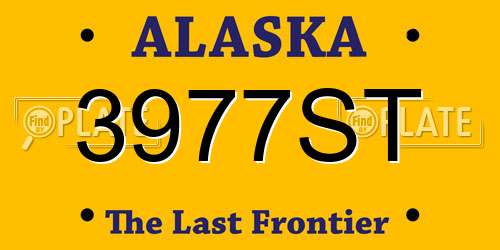 3977ST Alaska License Plate