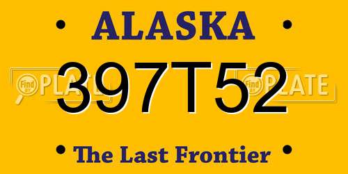 397T52 Alaska License Plate