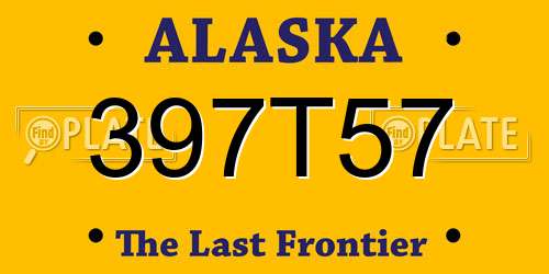 397T57 Alaska License Plate
