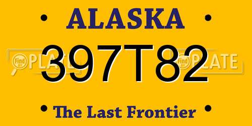 397T82 Alaska License Plate