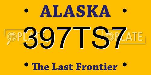 397TS7 Alaska License Plate