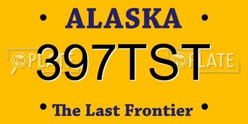 397TST Alaska License Plate