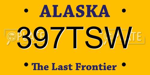 397TSW Alaska License Plate