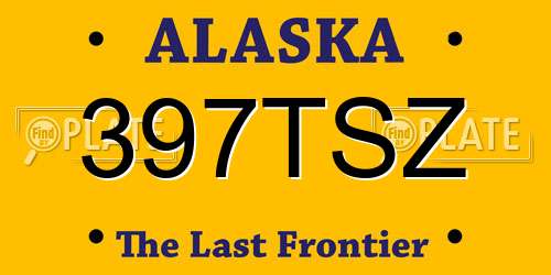 397TSZ Alaska License Plate