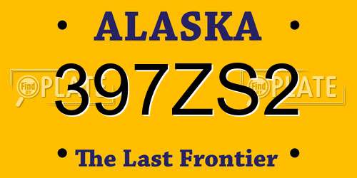 397ZS2 Alaska License Plate