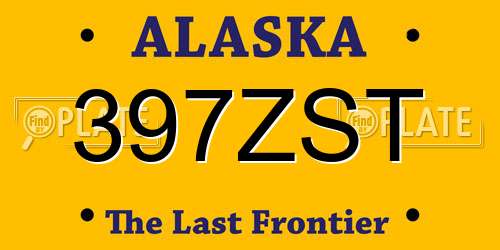 397ZST Alaska License Plate