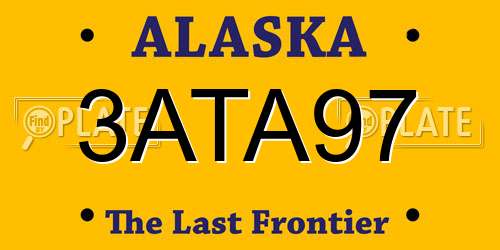 3ATA97 Alaska License Plate