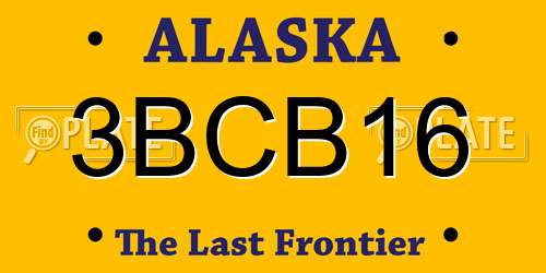 3BCB16 Alaska License Plate