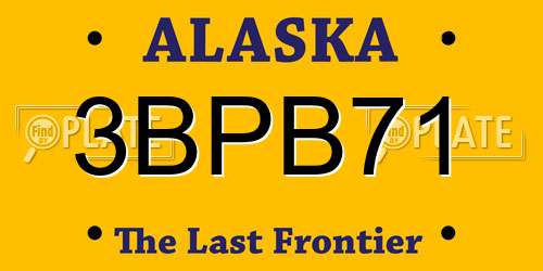 3BPB71 Alaska License Plate