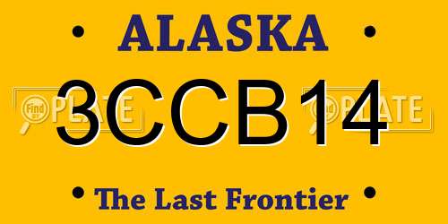 3CCB14 Alaska License Plate