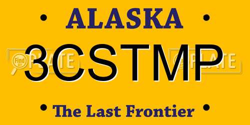 3CSTMP Alaska License Plate