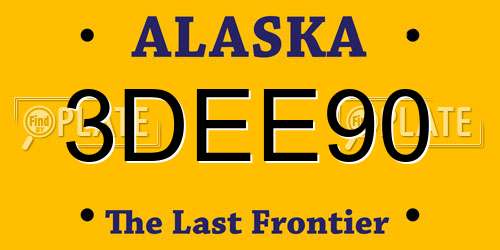 3DEE90 Alaska License Plate