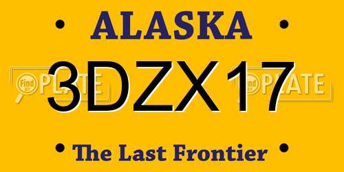 3DZX17 Alaska License Plate
