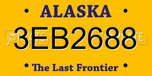 3EB2688 Alaska License Plate