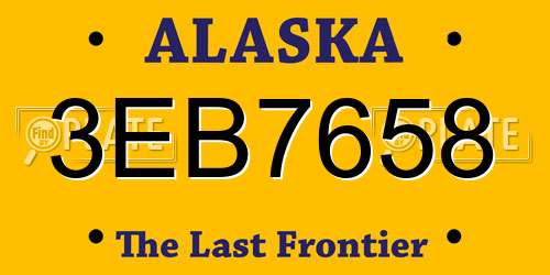 3EB7658 Alaska License Plate