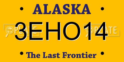 3EHO14 Alaska License Plate