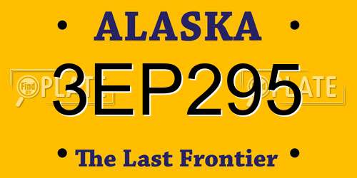 3EP295 Alaska License Plate