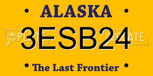 3ESB24 Alaska License Plate